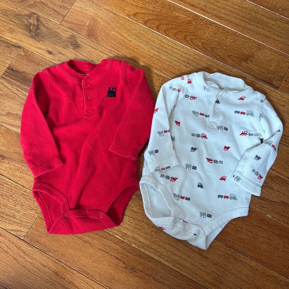 Festive Train onesie long sleeve set